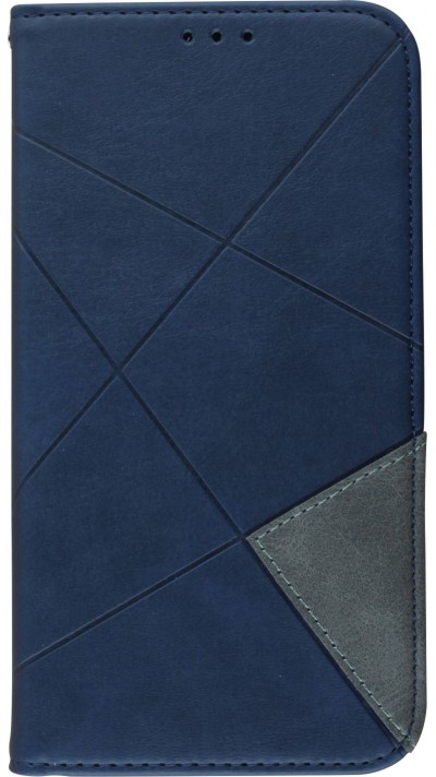 Hülle iPhone 13 Pro Max - Flip Geometrisch blau