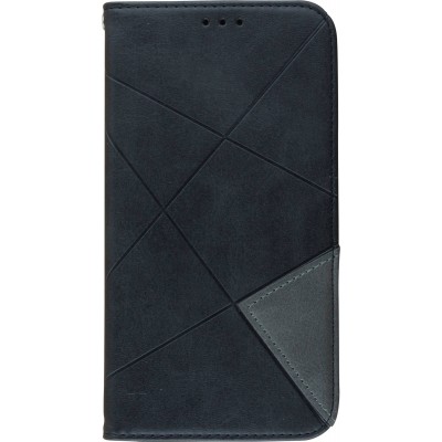 Hülle iPhone 14 - Flip Geometrisch - Schwarz/grau