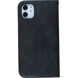 Coque iPhone 14 - Flip Géometrique - Noir/gris