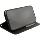 Coque iPhone 14 - Flip Géometrique - Noir/gris