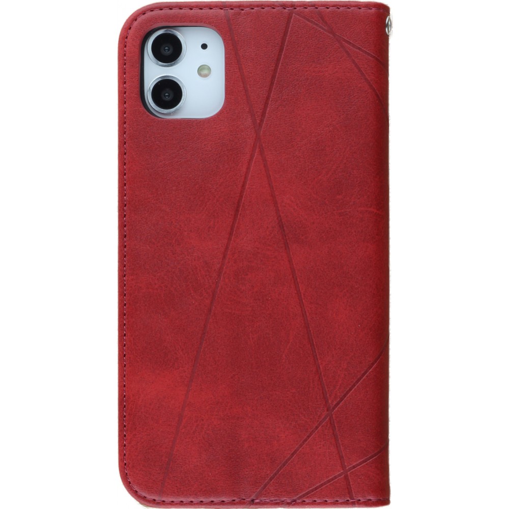 Coque iPhone 11 - Flip Géometrique - Rouge