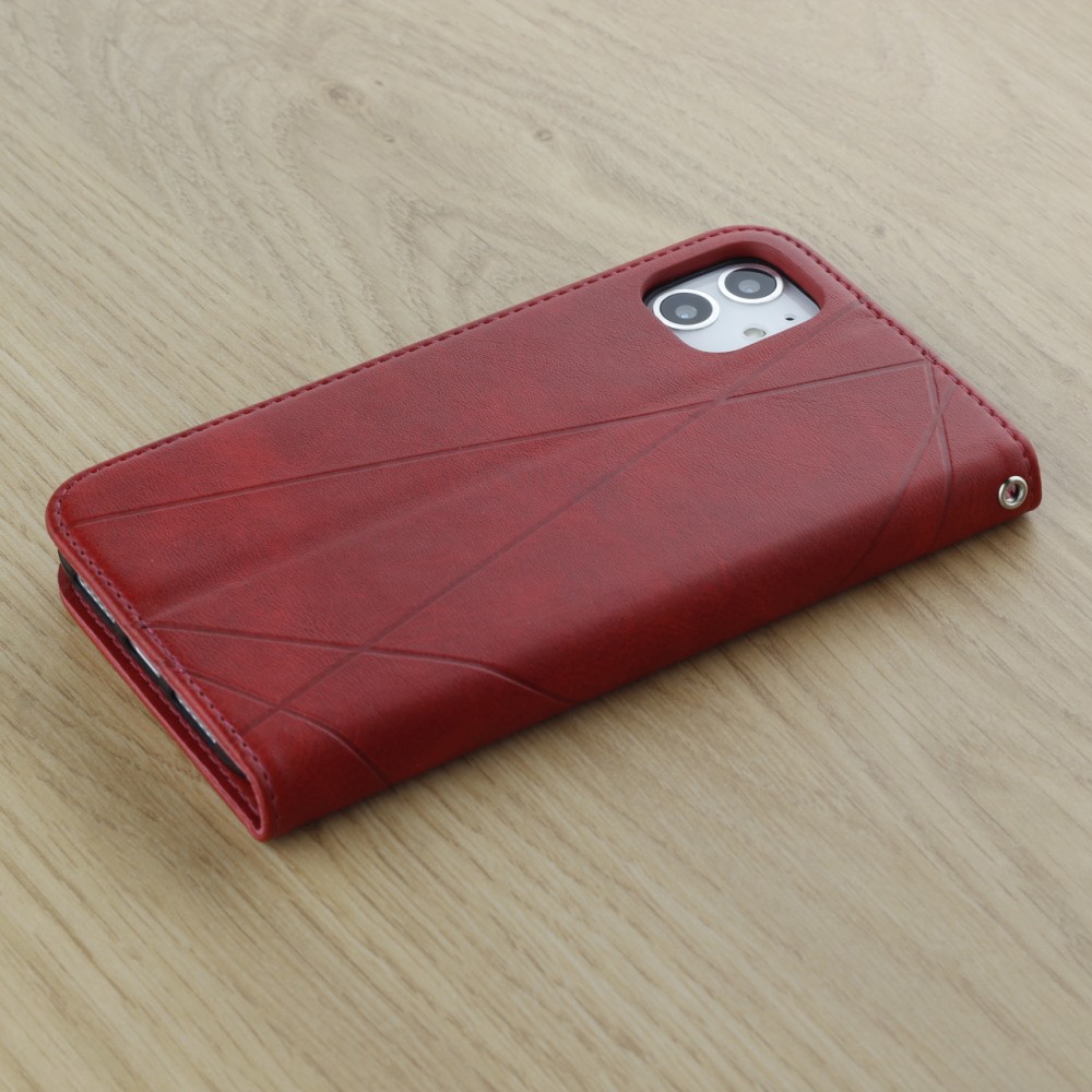 Coque iPhone 11 - Flip Géometrique - Rouge