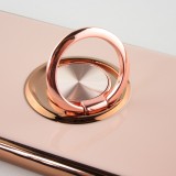 Hülle iPhone 7 Plus / 8 Plus - Gummi Bronze mit Ring - Rosa