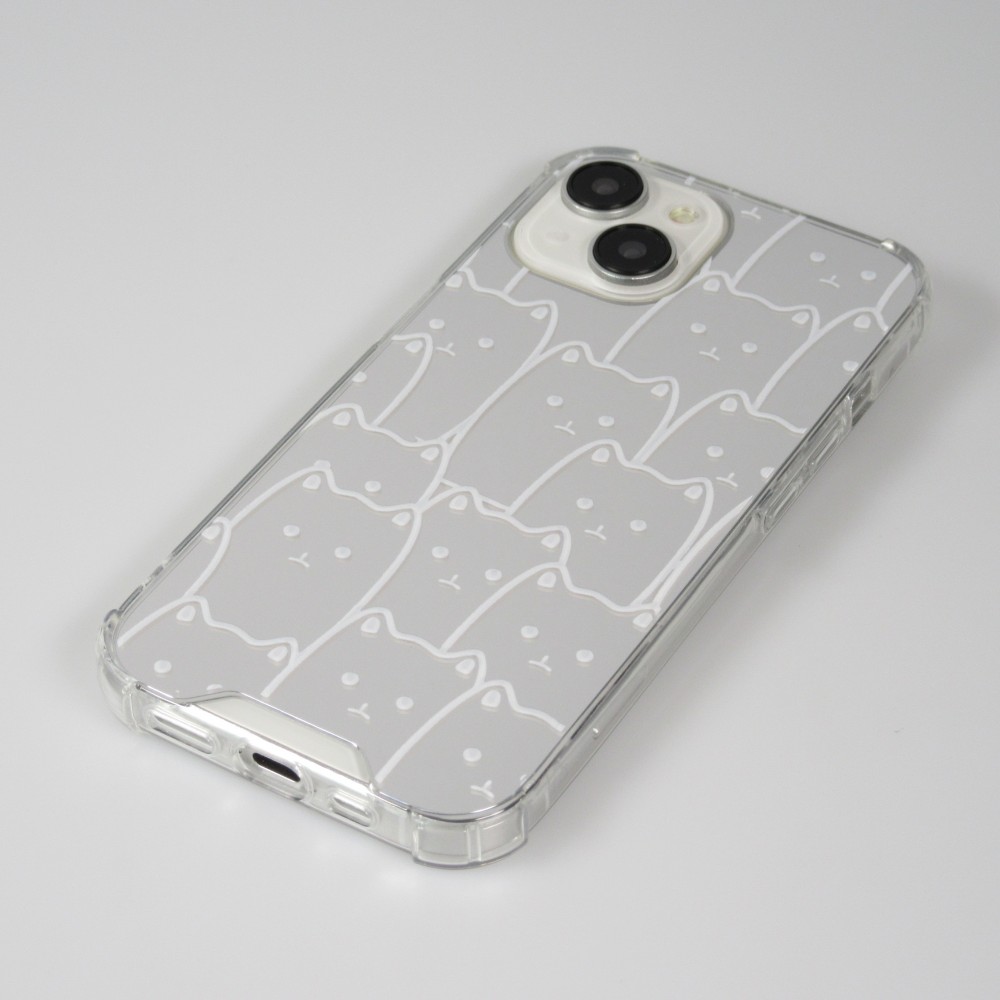 iPhone 11 Case Hülle - Gummi Bumper Katzen Spiegel - Transparent