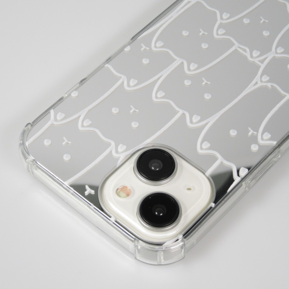 iPhone 11 Case Hülle - Gummi Bumper Katzen Spiegel - Transparent