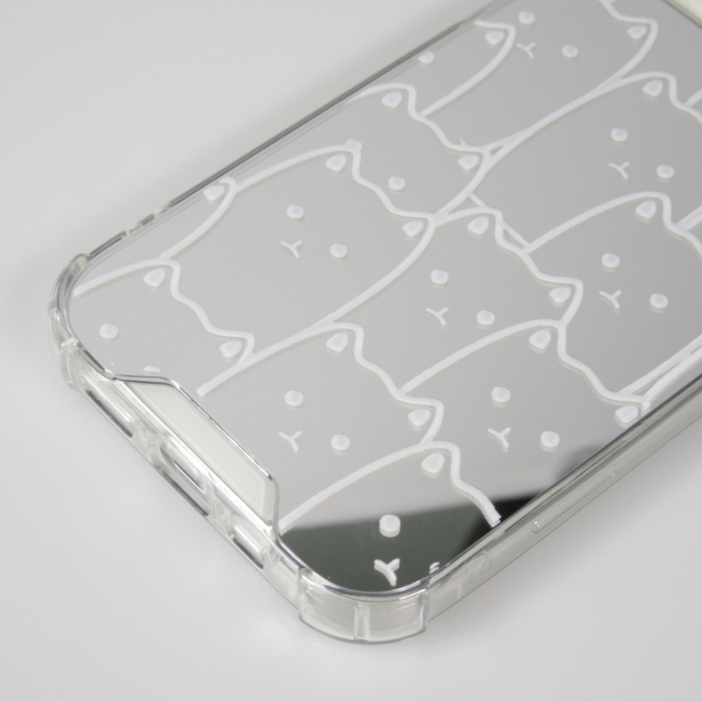 iPhone 11 Case Hülle - Gummi Bumper Katzen Spiegel - Transparent
