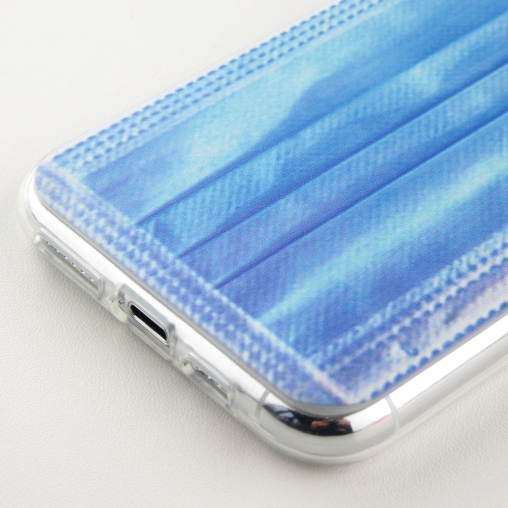 Hülle iPhone 11 - Gummi chirurgische Maske blau