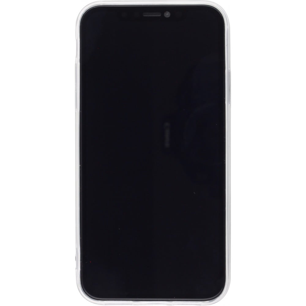 Coque Samsung Galaxy S10 - Gel paillettes argentées avec anneau - Transparent