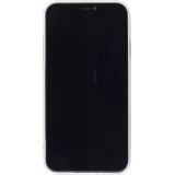 Coque iPhone XR - Gel paillettes argentées avec anneau - Transparent