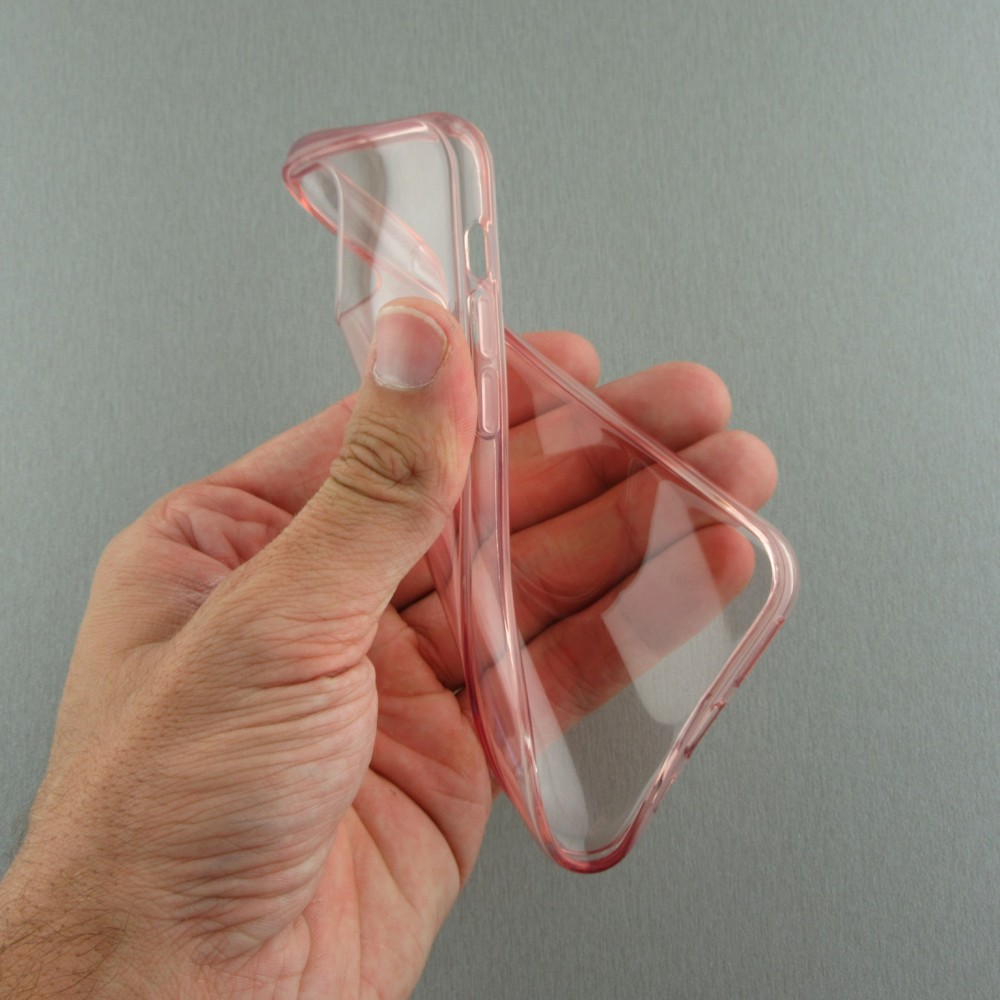 Hülle iPhone 11 Pro - Gummi transparent - Hellrosa