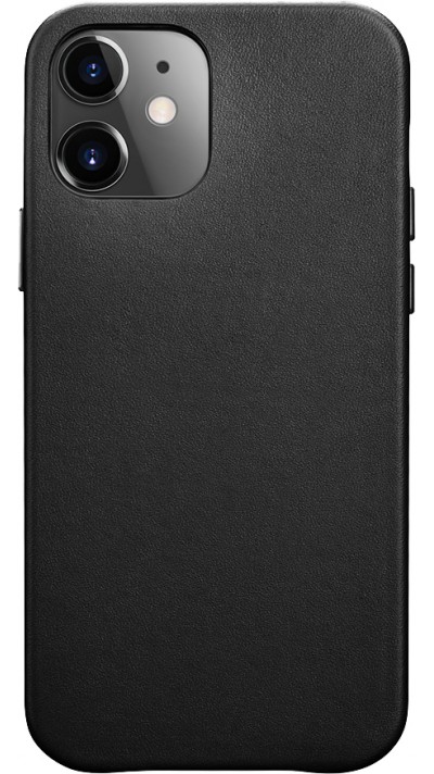 Coque iPhone 11 Pro Max - ICARER - Fourre standard en cuir véritable - Noir