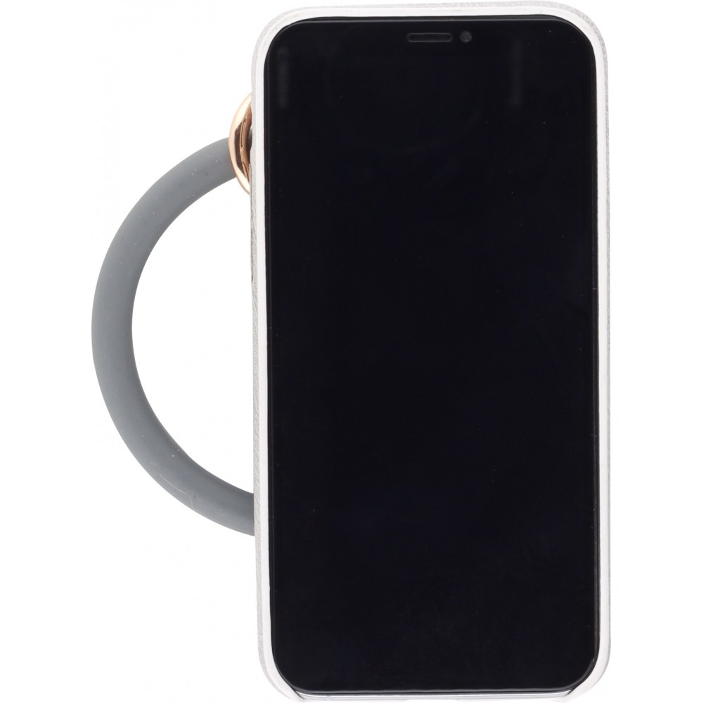 Coque iPhone 11 Pro - Bracelet cuir - Gris