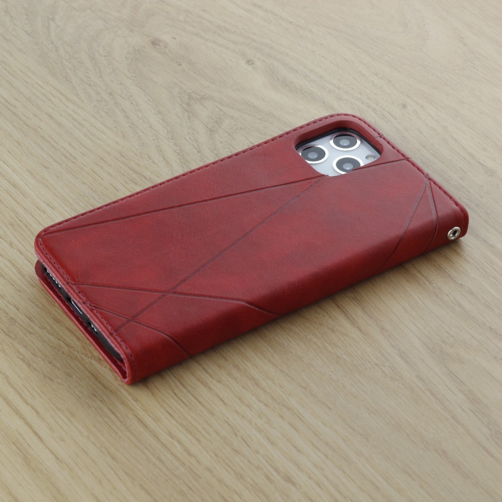Hülle iPhone 11 Pro - Flip Geometrisch - Rot