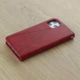 Hülle iPhone 11 Pro - Flip Geometrisch - Rot