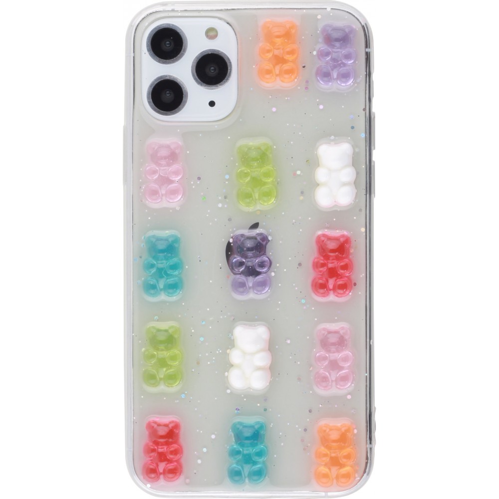 Coque iPhone 11 Pro - Gel Bonbons Oursons 3D