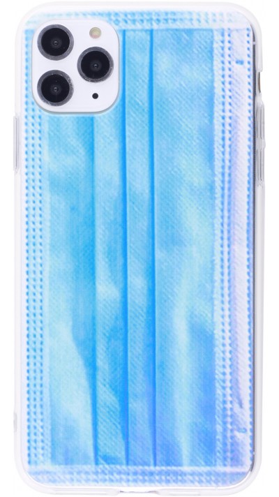 Hülle iPhone 11 Pro Max - Gummi chirurgische Maske blau
