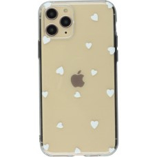 Hülle iPhone 11 - Gummi kleines Herz - Weiss
