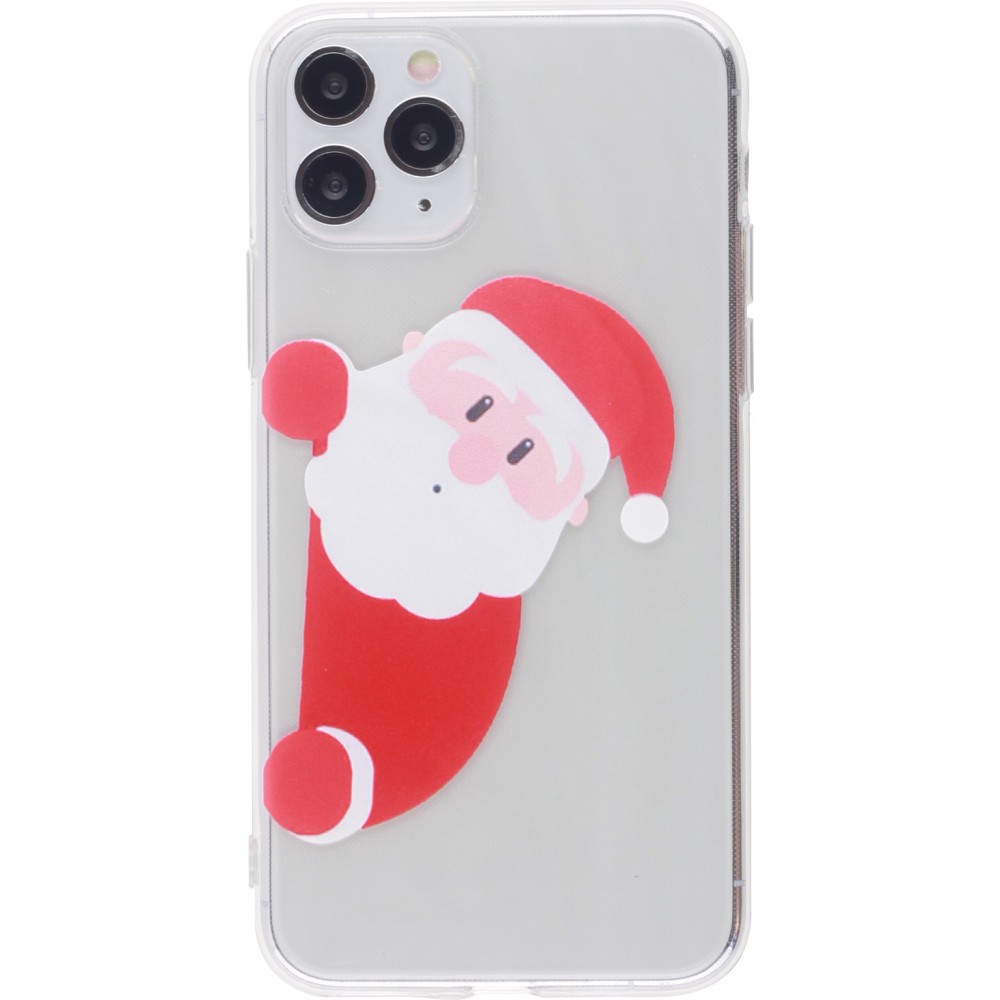 Hülle iPhone 11 Pro Max - Gummi transparent Weihnachten santa