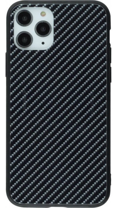 Coque iPhone 11 - Glass Carbon - Noir