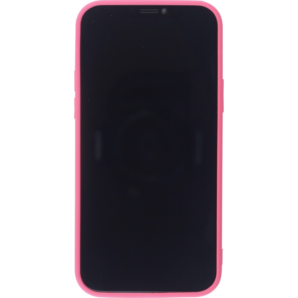 Coque iPhone 12 Pro Max - Silicone Mat Coeur - Rose