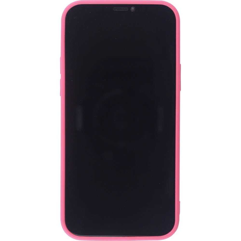 Hülle iPhone 12 Pro - Silikon Mat Herz - Rosa