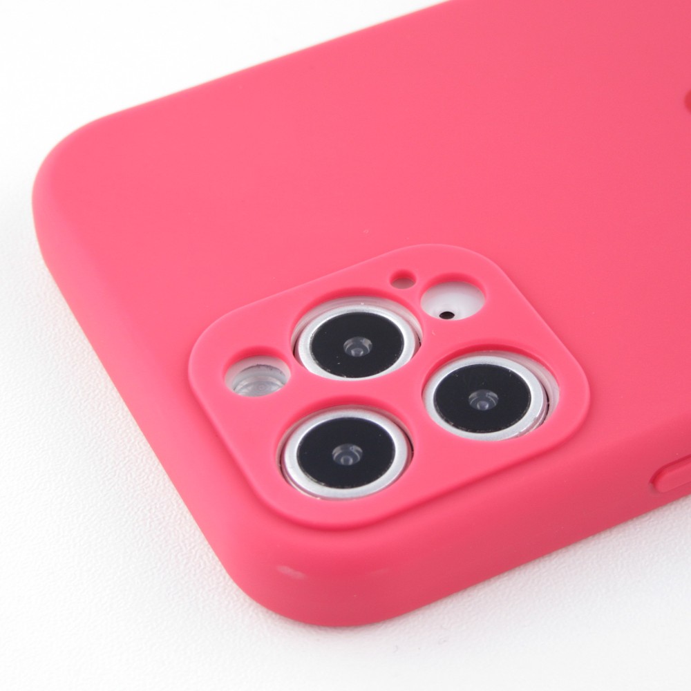 Coque iPhone 12 Pro Max - Silicone Mat Coeur - Rose