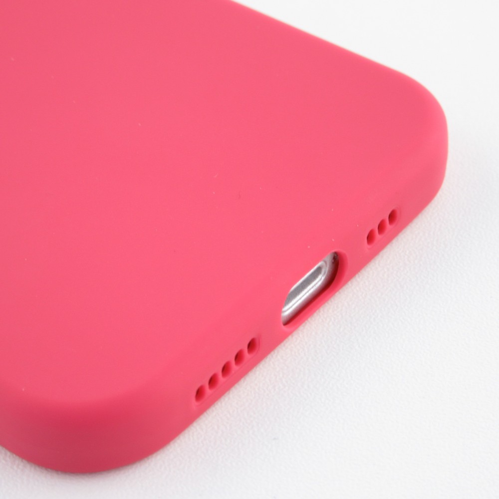 Coque iPhone 12 Pro Max - Silicone Mat Coeur - Rose