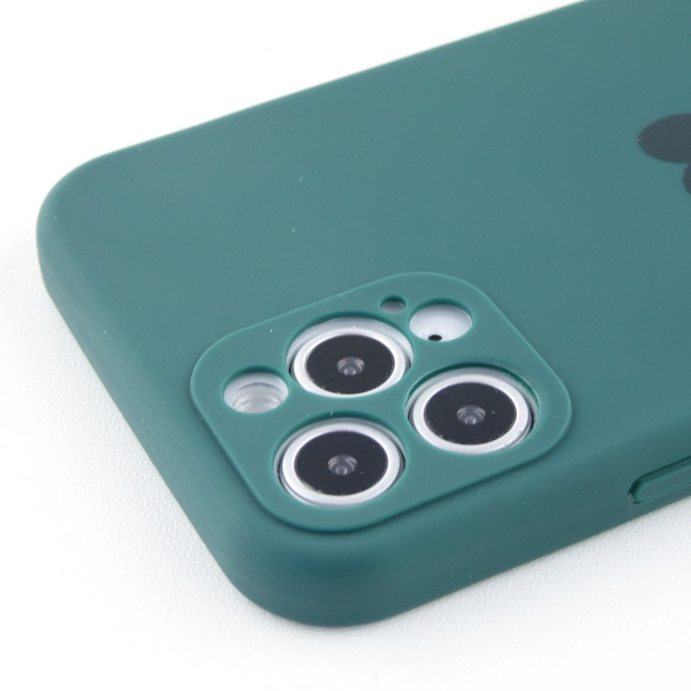 Hülle iPhone 11 Pro Max - Silikon Mat Herz - Dunkelgrün