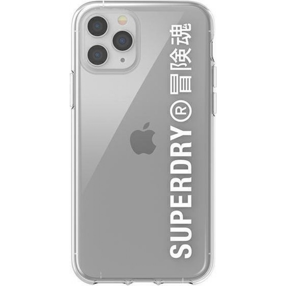 Coque iPhone 11 Pro Max - Superdry Clear Case transparente avec logo imprimé