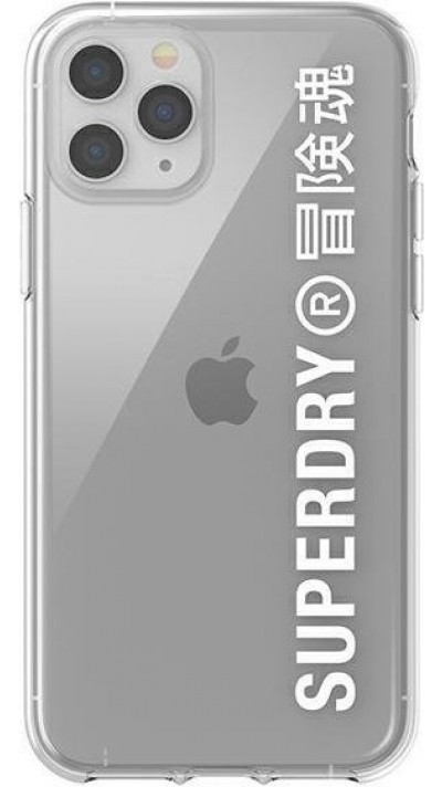 Coque iPhone 11 Pro Max - Superdry Clear Case transparente avec logo imprimé