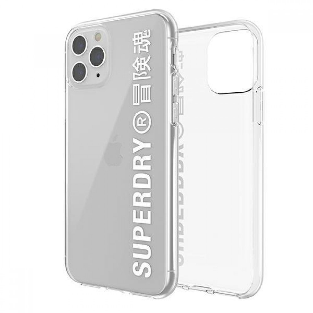 iPhone 11 Pro Max Case Hülle - Superdry Clear Case transparent mit Logoaufdruck