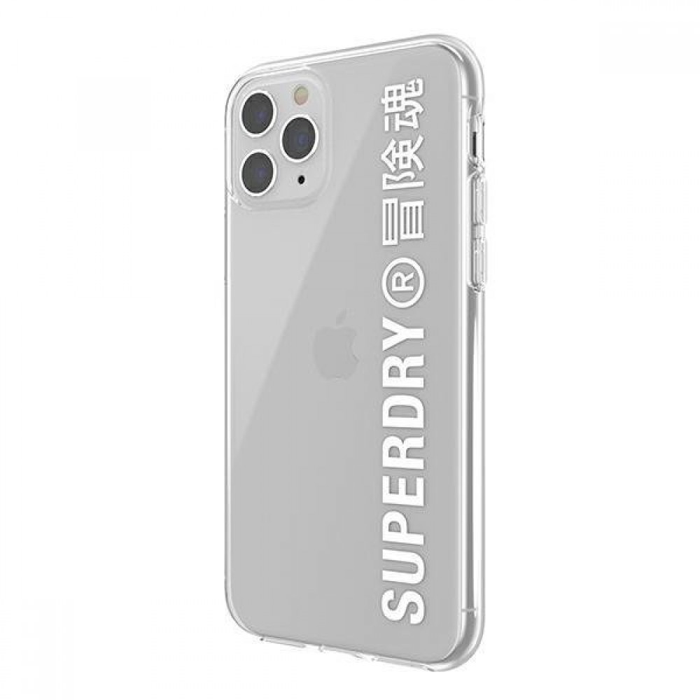 Coque iPhone 11 Pro Max - Superdry Clear Case transparente avec logo imprimé
