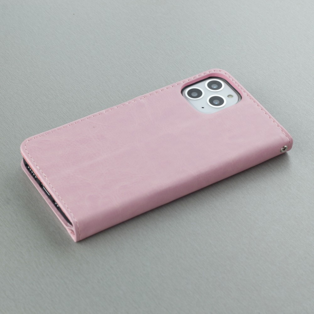 Fourre Samsung Galaxy S25 - Premium Flip cuir lisse porte-cartes - Rose clair