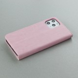 Fourre Samsung Galaxy S25 - Premium Flip cuir lisse porte-cartes - Rose clair