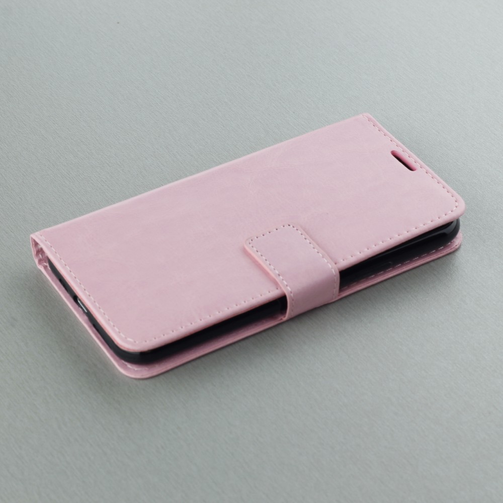 Fourre Samsung Galaxy S25 - Premium Flip cuir lisse porte-cartes - Rose clair