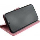 Fourre Samsung Galaxy S25 - Premium Flip cuir lisse porte-cartes - Rose clair