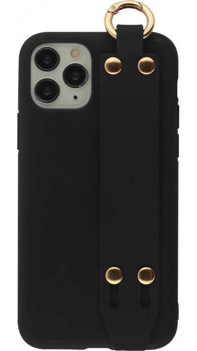 Coque iPhone 11 Pro Max - Silicone Mat Strap - Noir