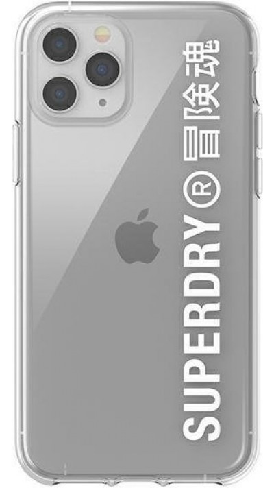 Coque iPhone 11 Pro - Superdry Clear Case transparente avec logo imprimé