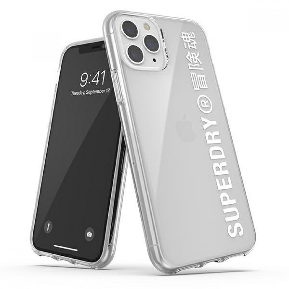 Coque iPhone 11 Pro - Superdry Clear Case transparente avec logo imprimé