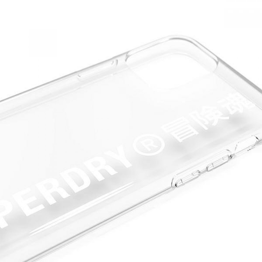 Coque iPhone 11 Pro - Superdry Clear Case transparente avec logo imprimé