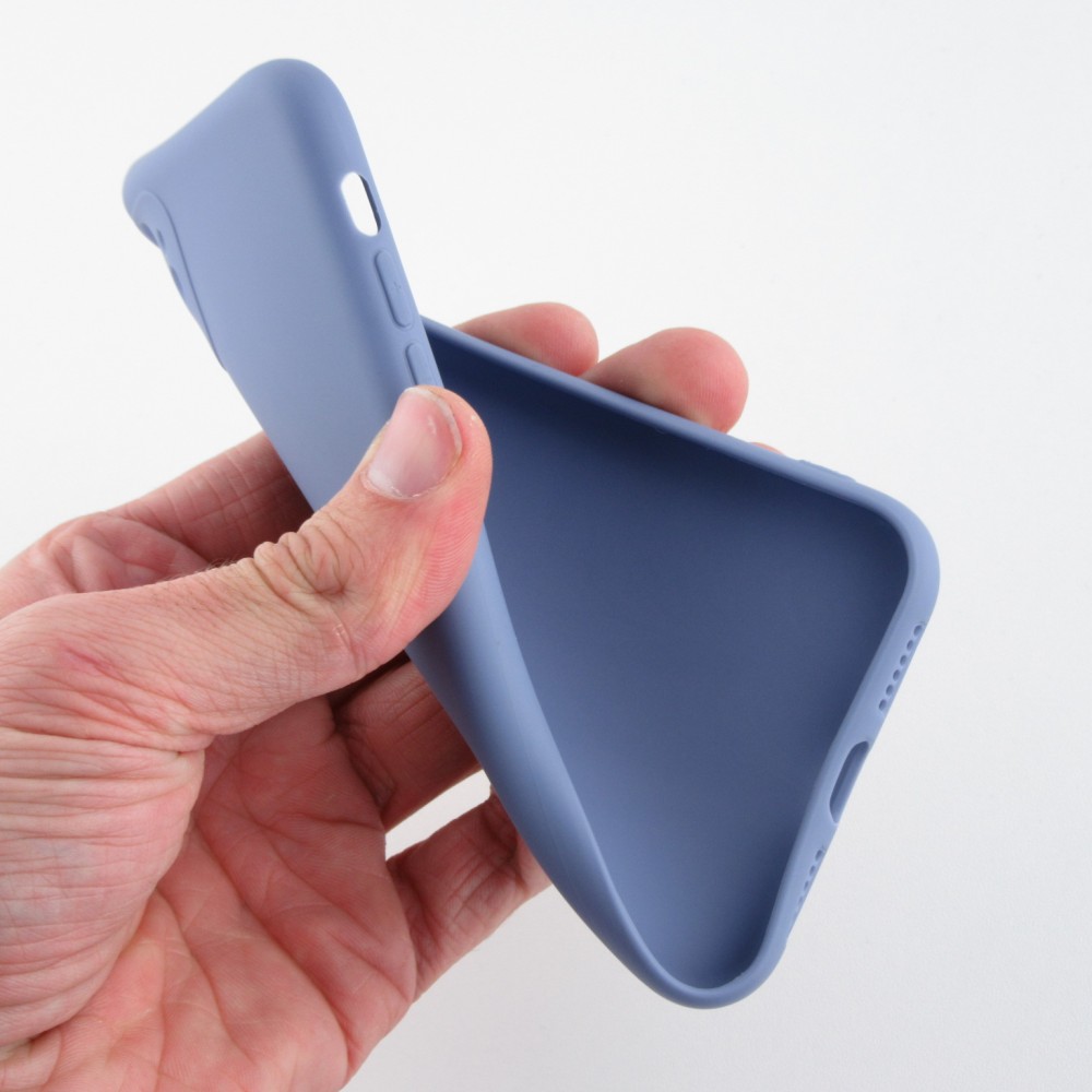 Hülle iPhone 14 Pro Max - Silikon Mat Herz lavendel