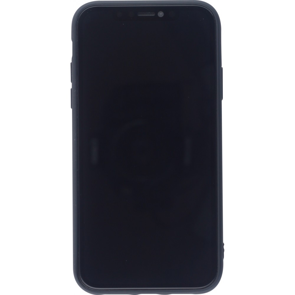 Hülle iPhone 12 mini - Silikon Mat Herz - Schwarz