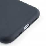 Coque iPhone 11 - Silicone Mat Coeur - Noir