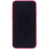 Coque iPhone 11 - Silicone Mat Coeur - Rose