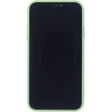 Coque iPhone XR - Silicone Mat Coeur vert clair