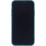 Coque iPhone 14 - Silicone Mat Coeur - Vert foncé