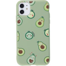 Coque iPhone 12 / 12 Pro - Silicone Mat avocat pattern