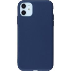 Coque iPhone 11 - Silicone Mat - Bleu foncé