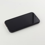 Coque iPhone 11 - Silicone Mat demi noir léopard