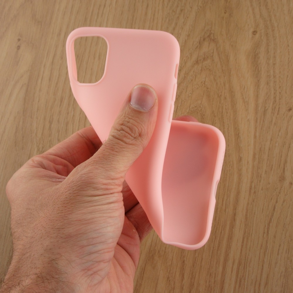 Hülle iPhone X / Xs - Silicone Mat - Hellrosa